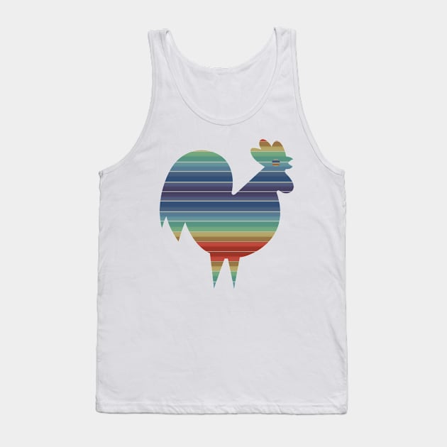 80's Retro Rooster In 80's Colors Tank Top by iZiets